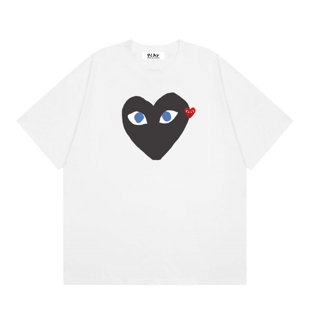 Áo thun ngắn tay CDG PLAY in hình trái tim tình yêu