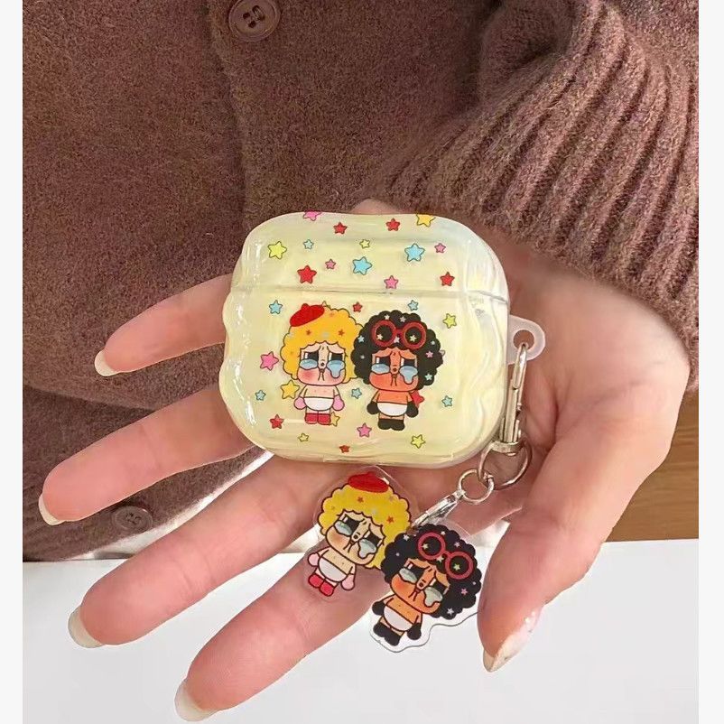 Meimu Hoạt Hình Vui Nhộn Đầu Nổ Dễ Thương Khóc Cho Bé Thích Hợp Cho Apple airpodpro3 Vỏ Bảo Vệ Hàng 