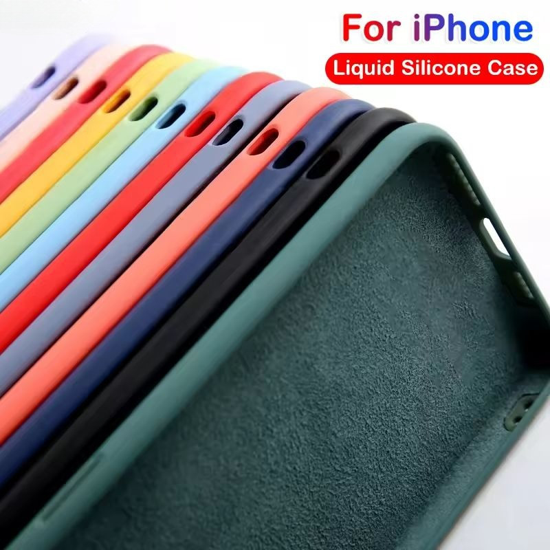 Ốp điện thoại chống bẩn cao cấp màu sắc tùy chọn cho iPhone 7 8 6s Plus 14 13 12 11 Pro X Xs Max Xr SE2 SE3 SE 2020 5G 4G 2022 2025