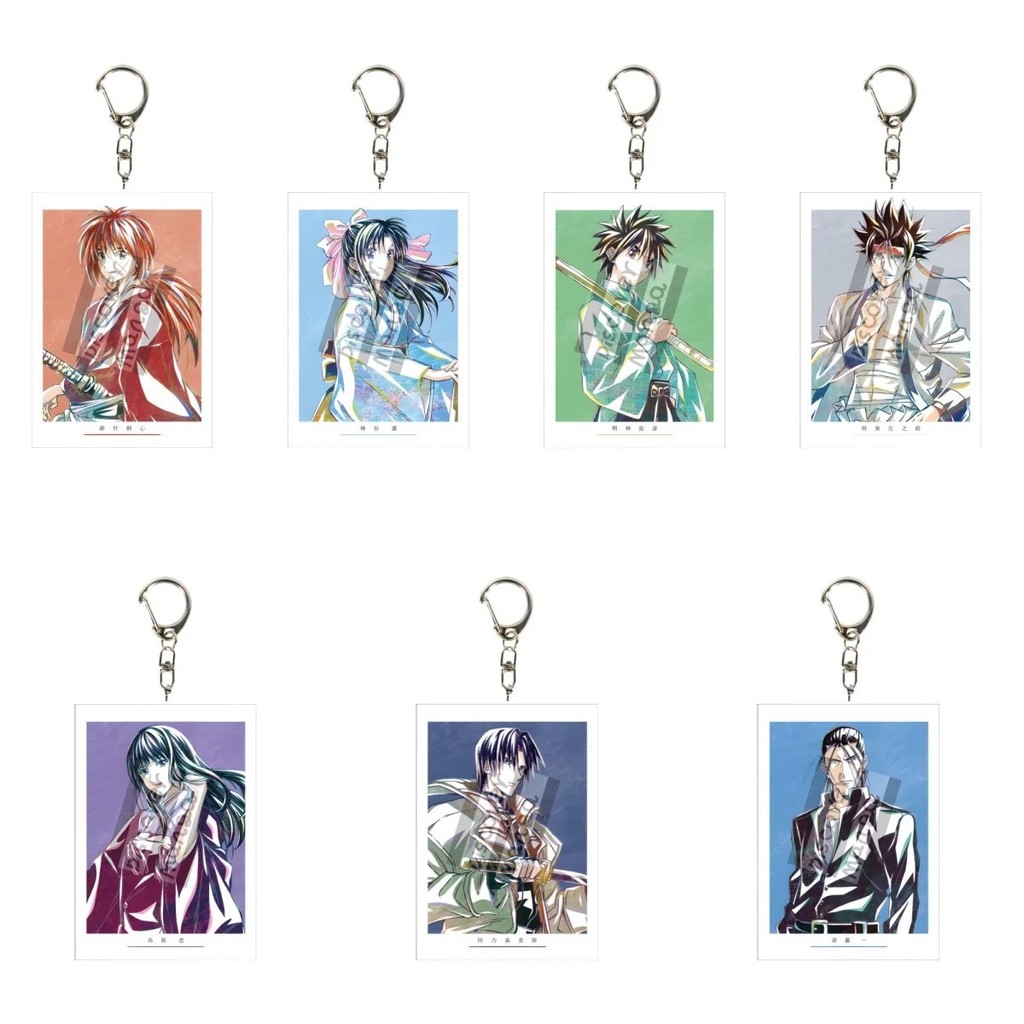 Móc khóa Mica Anime Rurouni Kenshin Lãng khách Kenshin 6cm Acrylic mô hình nhân vật Himura Kenshin n