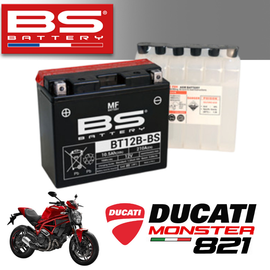 Bình ắc quy BT12B-BS dành cho xe DUCATI MONSTER 821