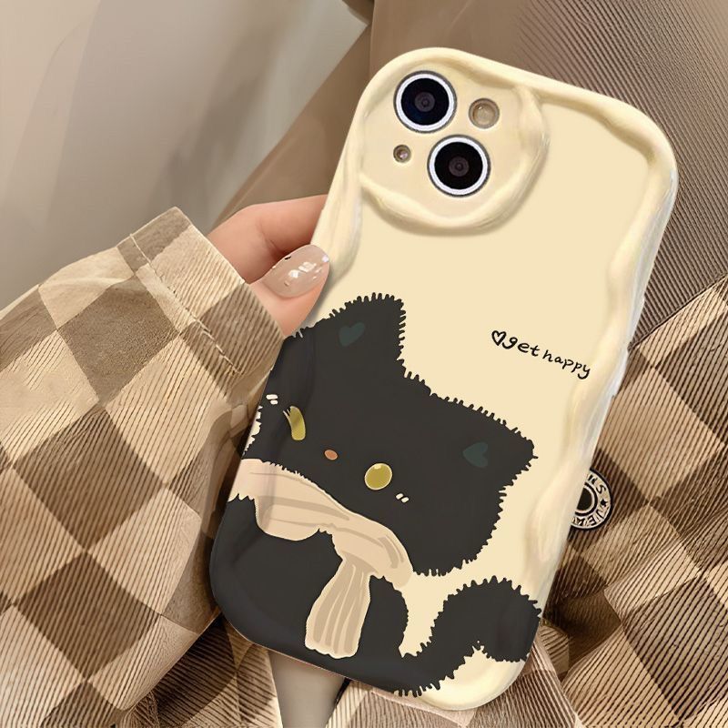 Ốp lưng hình mèo đen cute dễ thương ins style ốp điện thoại mềm chống sốc cho Redmi K60 Ultra 12 4G 
