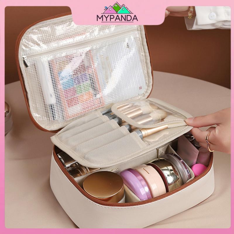 Túi đựng đồ trang điểm PU 3 trong 1 MYPANDA Túi đựng mỹ phẩm giặt đa năng dung tích lớn di động Túi 