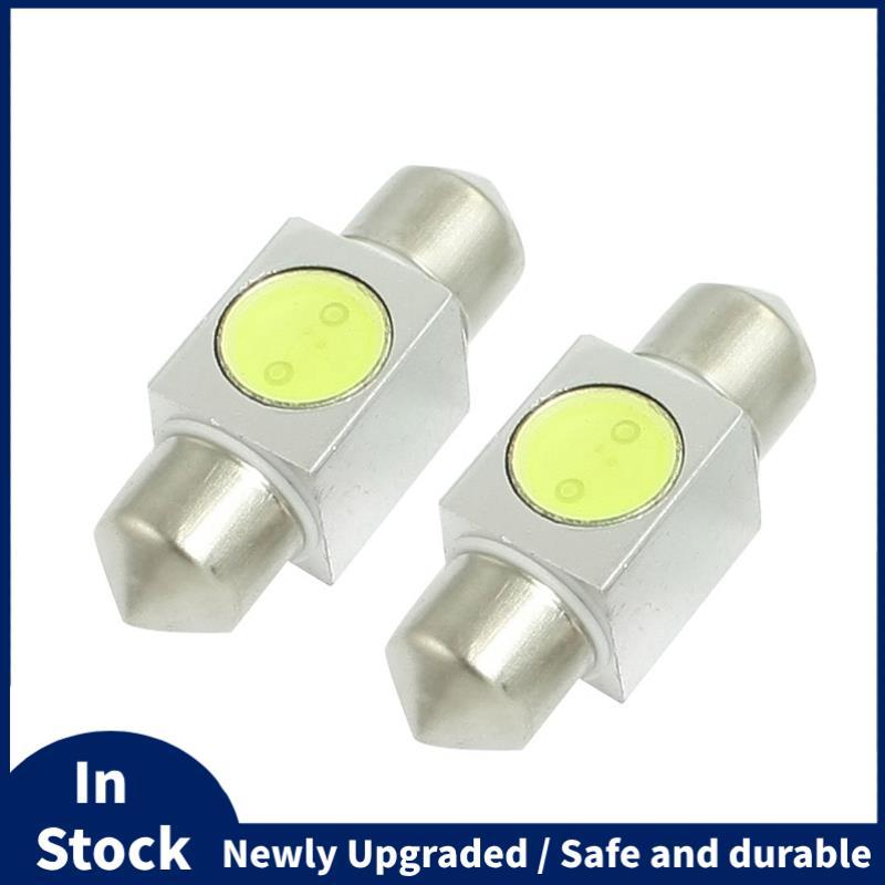 2 Chiếc Ô Tô Tự Động Trắng 1W SMD LED Festoon Dome Bóng Đèn 31mm