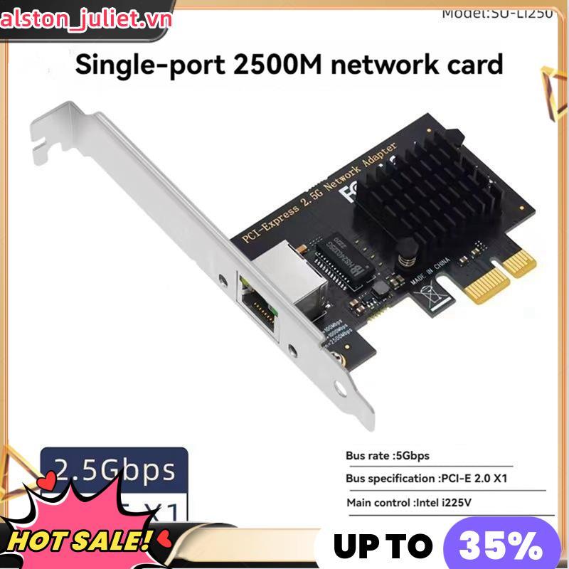 Dành Cho Máy Tính Để Bàn PC Tương Thích PCI-E Sang RJ45 Card Mạng 1000 / 2500Mbps Gigabit Ethernet P