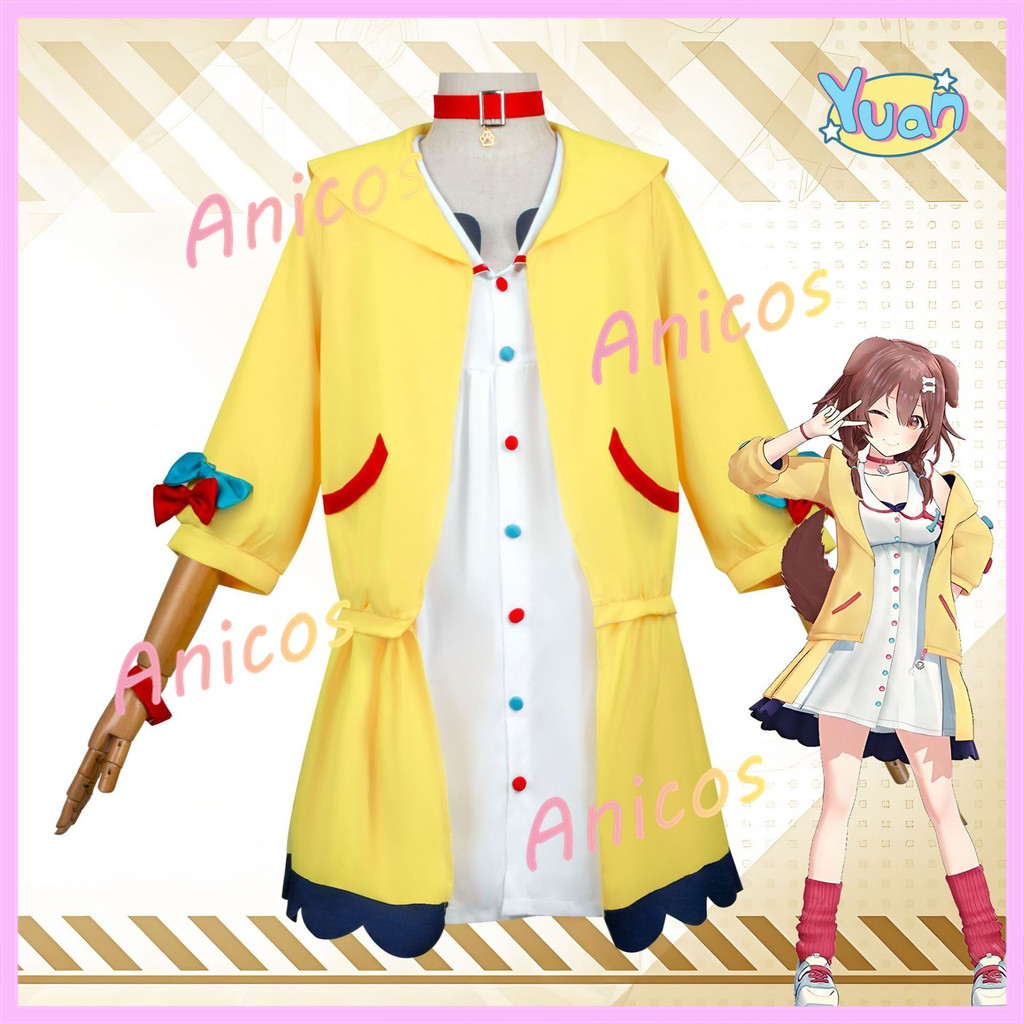 Hololive ảo thần tượng cosplay Inugami Korone cosplay anime trang phục cô gái