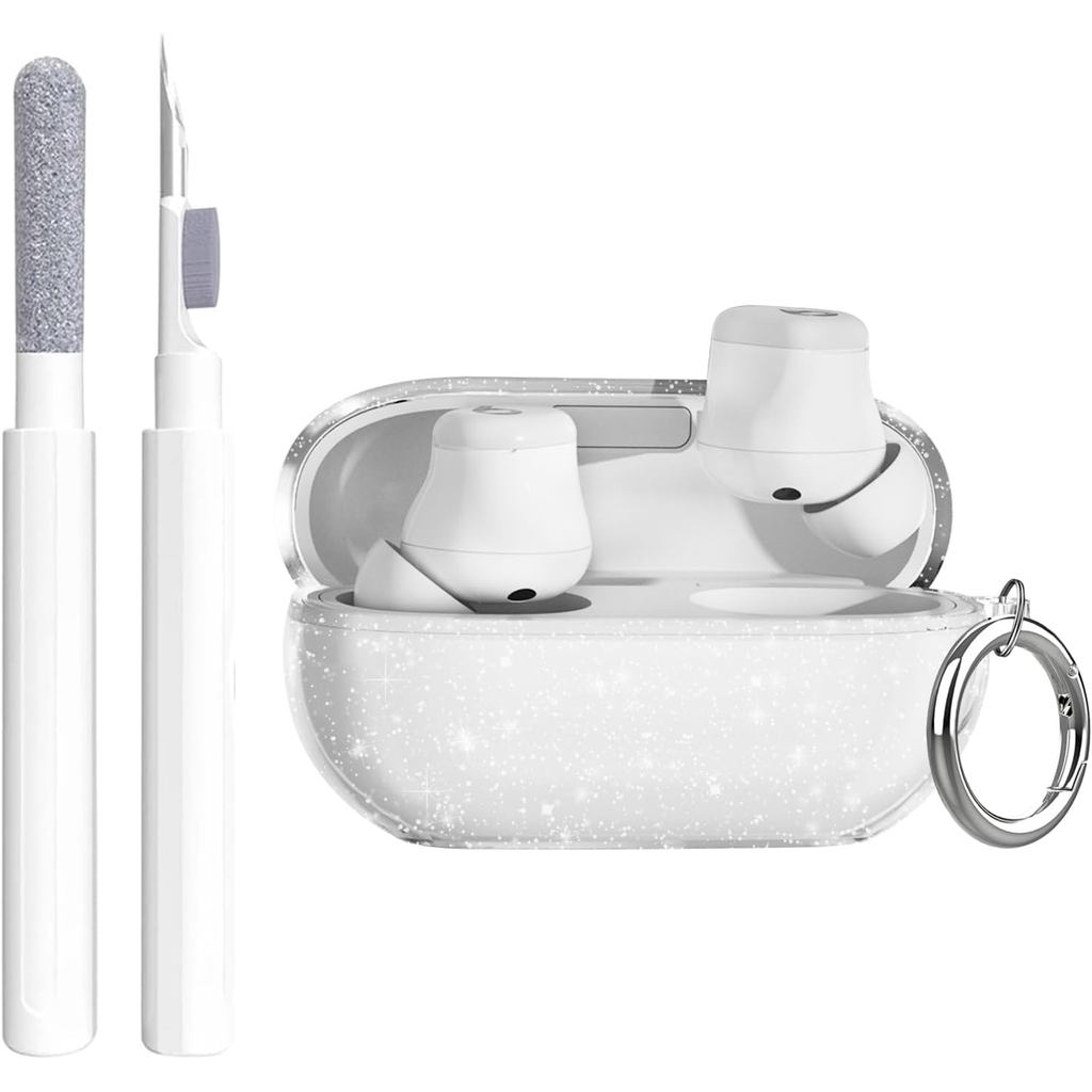 Dành cho Beats Solo Buds Case Clear Glitter, Thiết kế lấp lánh cho Beats Solo Buds Case Cover, TPU m