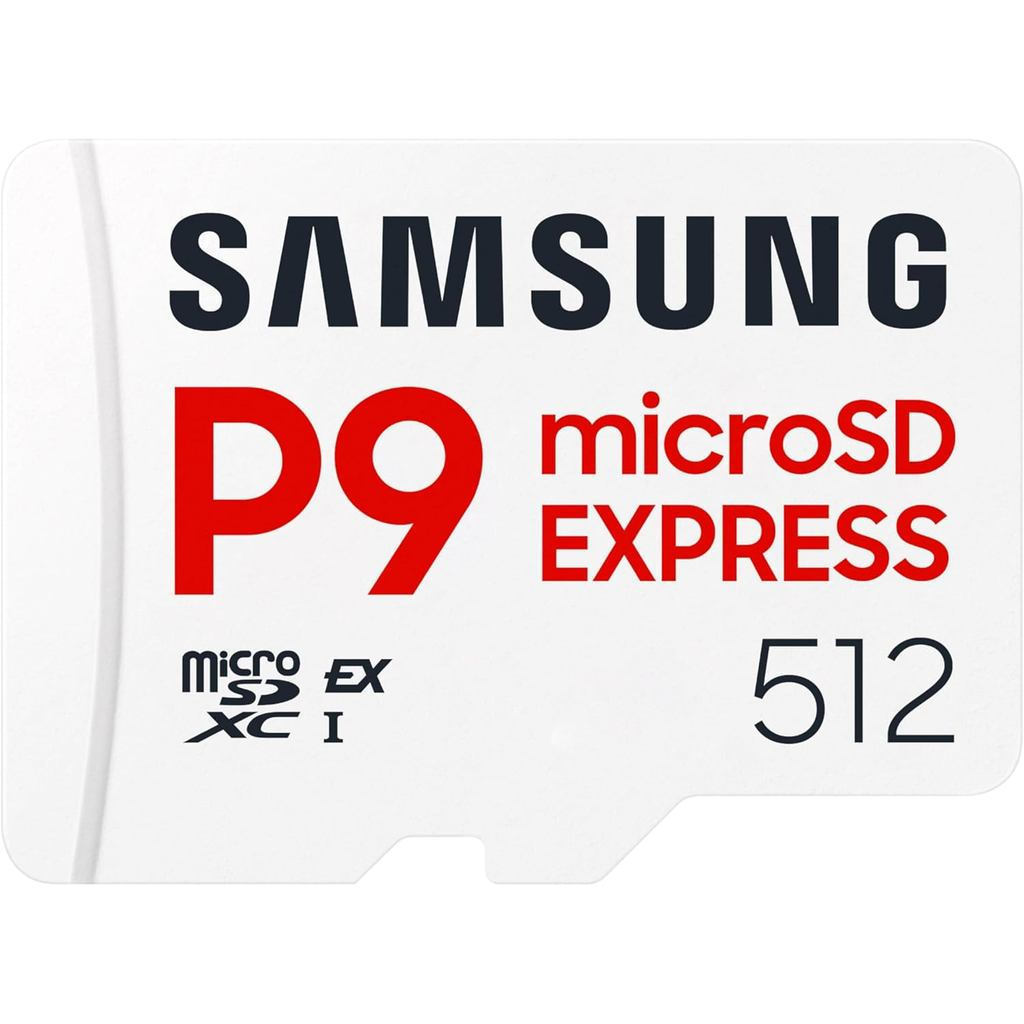 Thẻ nhớ Samsung P9 Express microSD Express, Thẻ nhớ microSDXC 512GB, Lên tới 800 MB / giây, cho Nint