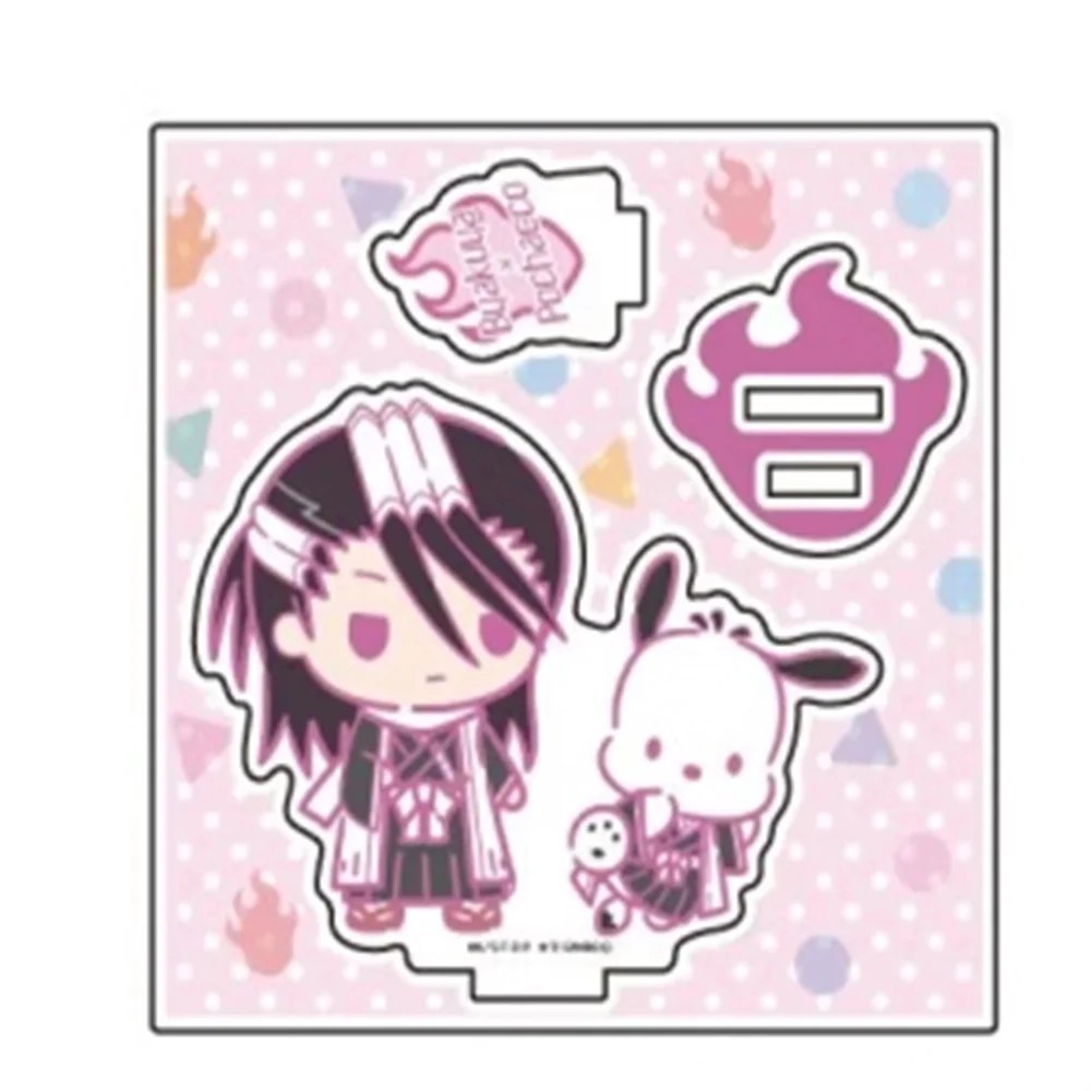 Set 8 Standee Anime Bleach x Sanrio Byakuya Kuchiki Pochacco Mô Hình Acrylic Trang Trí Decor Bàn Học