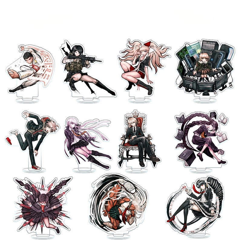 Cute Anime Danganronpa 1 Pixel Style Standing Sign Naegi Makoto Kirigiri Kyoko Kuriyama Mirai Kurous