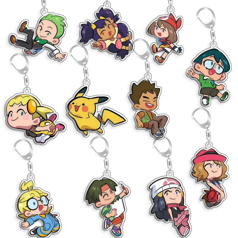 For Pokemon Elf Qikchu Cilan Iris May Dawn Serena Brock Bonnie Acrylic Selfmade Cartoon Cute