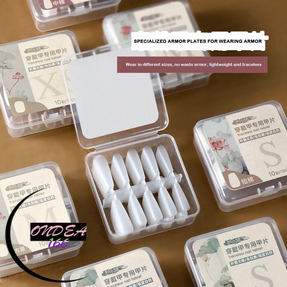 ONDEAL66 Đầu Móng Tay Giả, Thiết Kế Ngắn Vừa Móng Tay Giả Mờ, Dụng Cụ Làm Móng Tay 100 Cái / hộp Gel