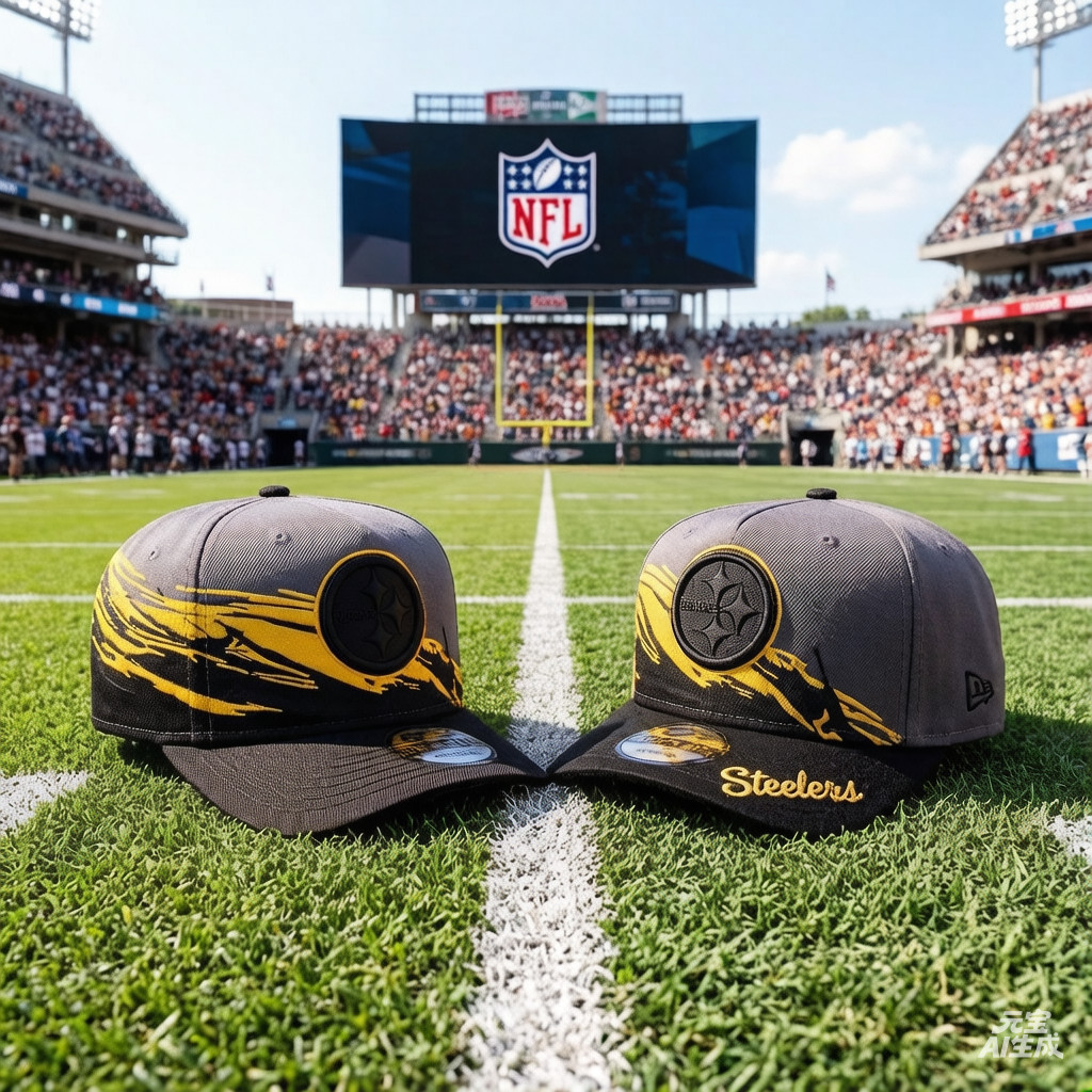Mũ 9Forty Snapback Pittsburgh Steelers Graphite Brushstroke, Phong Cách Hip-Hop, Có Thể Điều Chỉnh