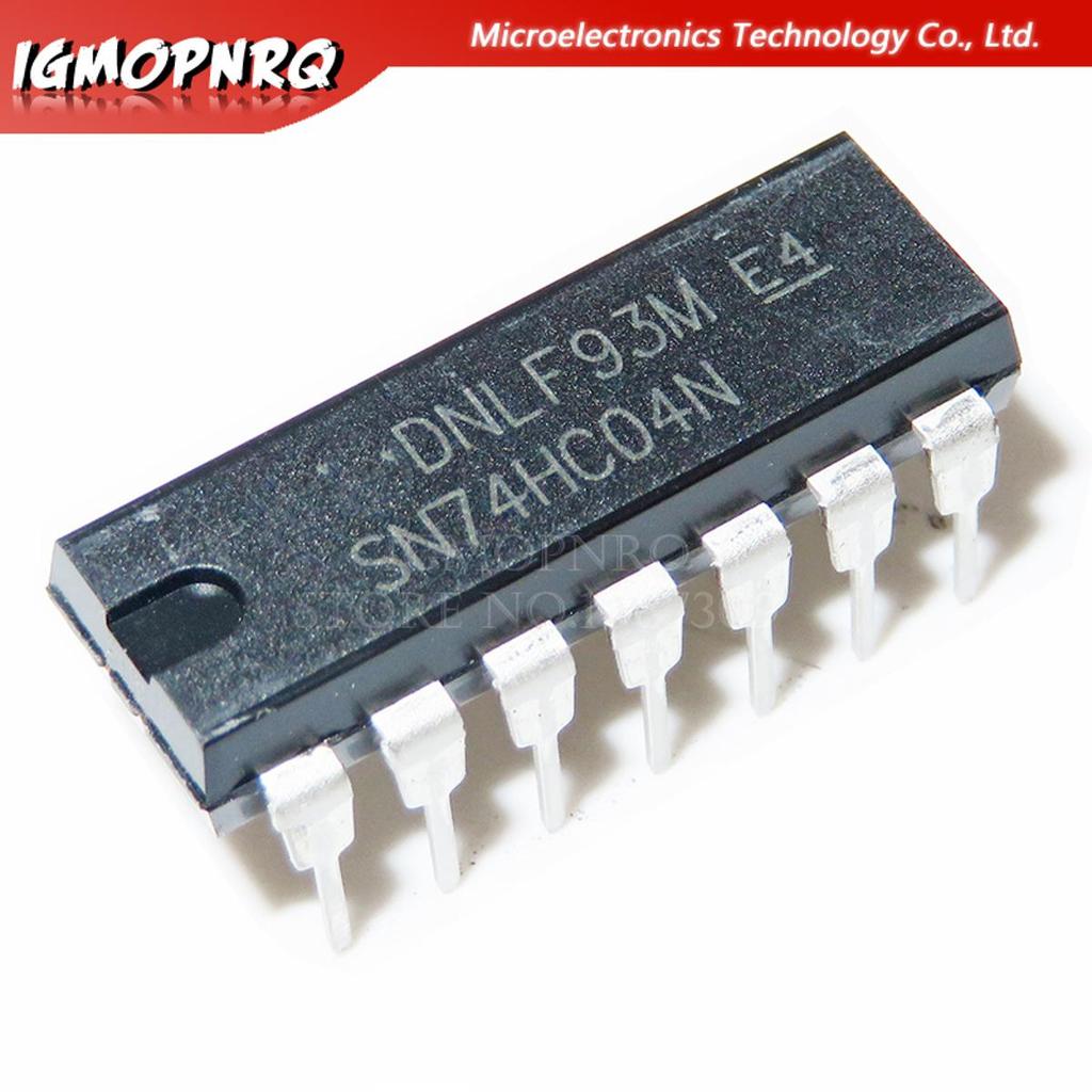 10 chiếc sn74hc04n 74HC04N 7404 74HC04 Lục Giác Biến Tần DIP-14 Mới Ban Đầu