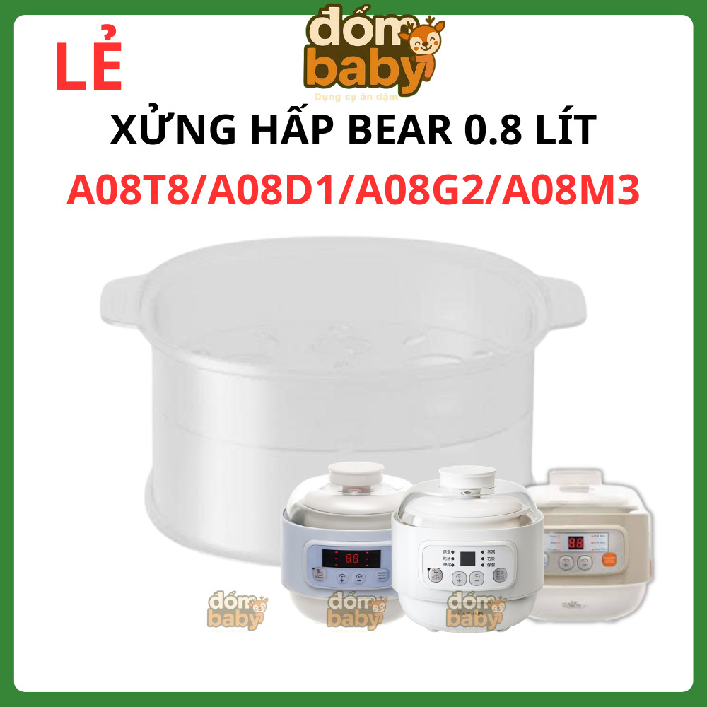 Xửng hấp thay thế nồi bear, xửng hấp nồi nấu châm 0.8l, hấp nhựa thay thế Bear 0.8 lít DDZ-A08G2