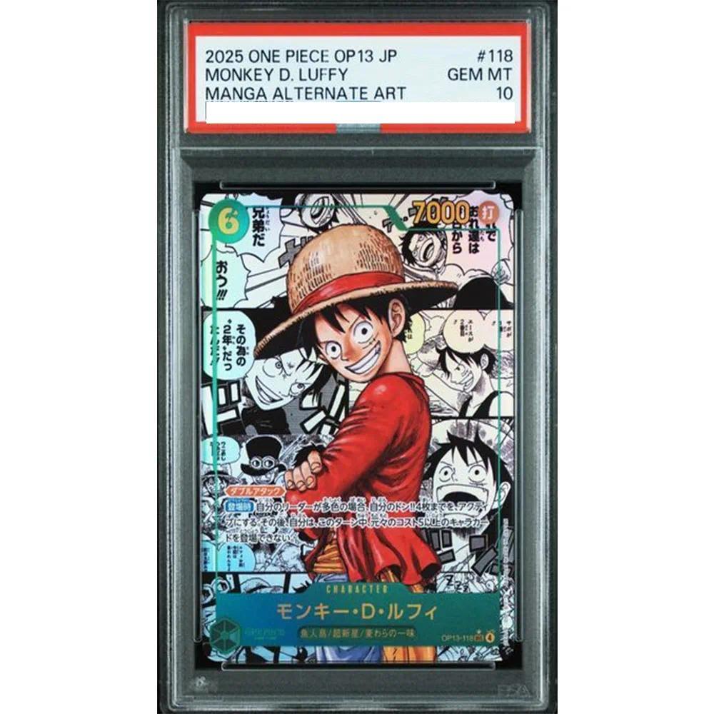 Thẻ đánh giá PSA 10 ONE PIECE 2025 ONE PIECE OP13 JP MONKEY D. LUFFY OP13-118 DIY Bộ sưu tập Thẻ sao