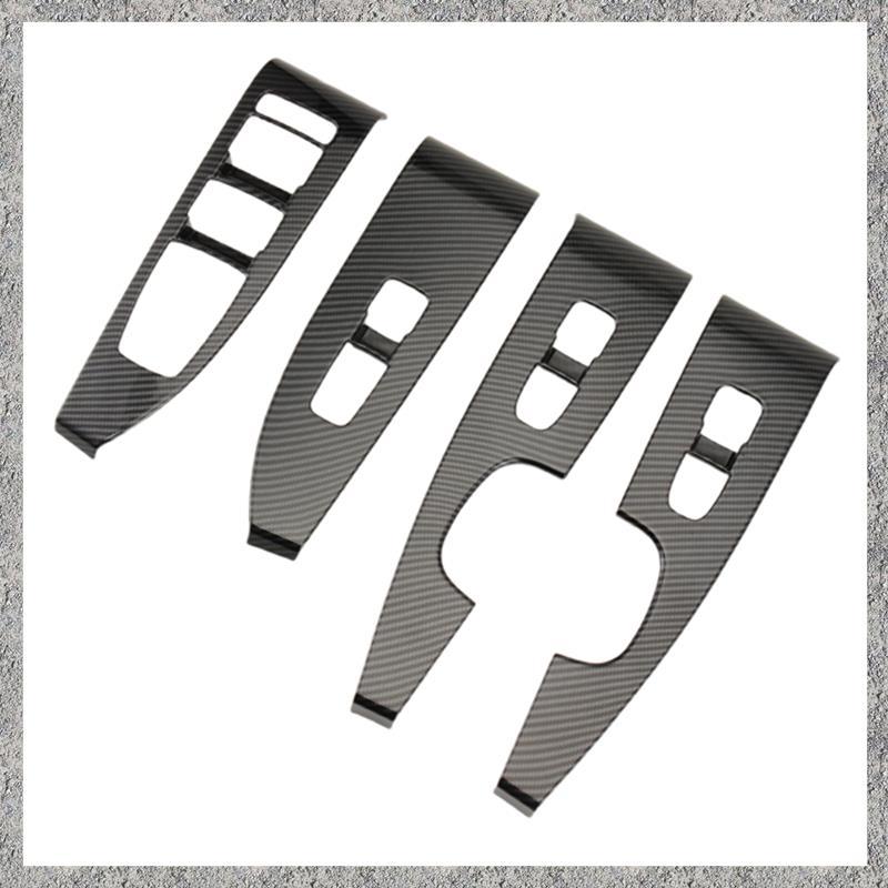 Dành Cho Sorento MQ4 2021-2025 Sợi Carbon Cửa Sổ Nâng Nút Bao Cửa Tay Viền Bảng Khung Nội Thất Mould