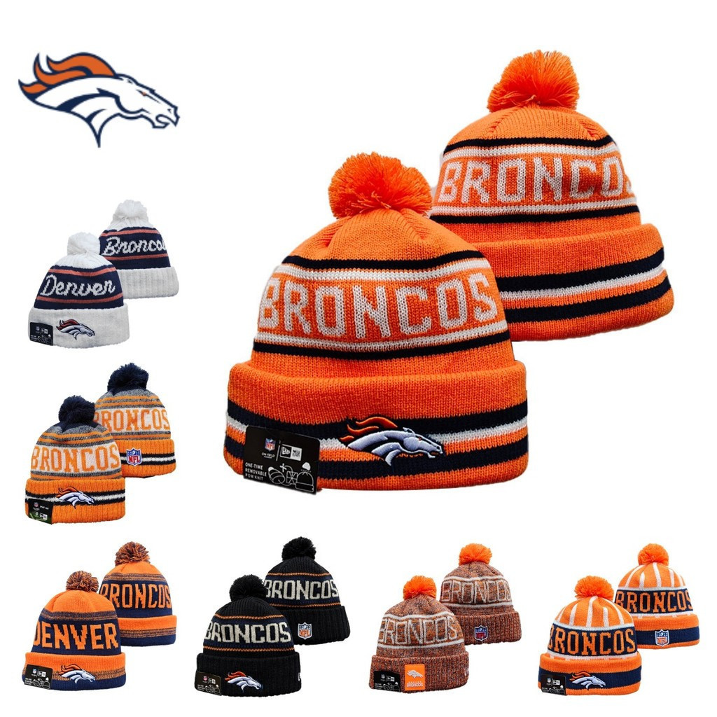 NFL Ấm Áp Mới / Kỷ Nguyên Cam-Trắng-Đen Denver Broncos Mũ Len PPGA