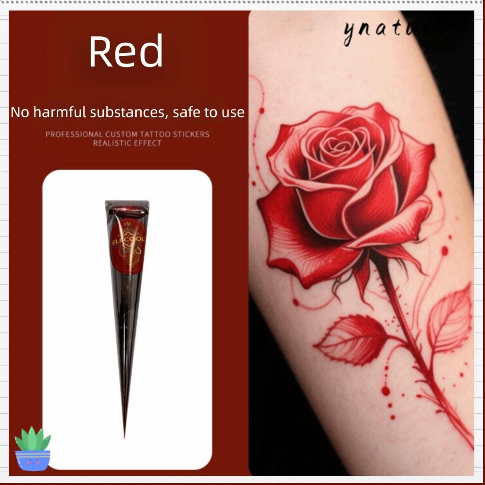 Kem xăm Henna YNATURAL, Dễ sử dụng Dụng Dụng cụ dán Henna tạm thời, Kem Henna Đen Nâu Bán vĩnh viễn 