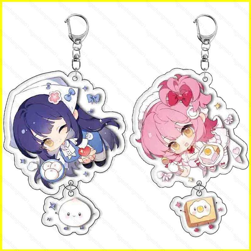 MG1 Shugo Chara Móc Khóa Acrylic Hinamori Amu Mặt Dây Chuyền Tsukiyomi Ikuto Túi Phụ Kiện Anime Ngoạ