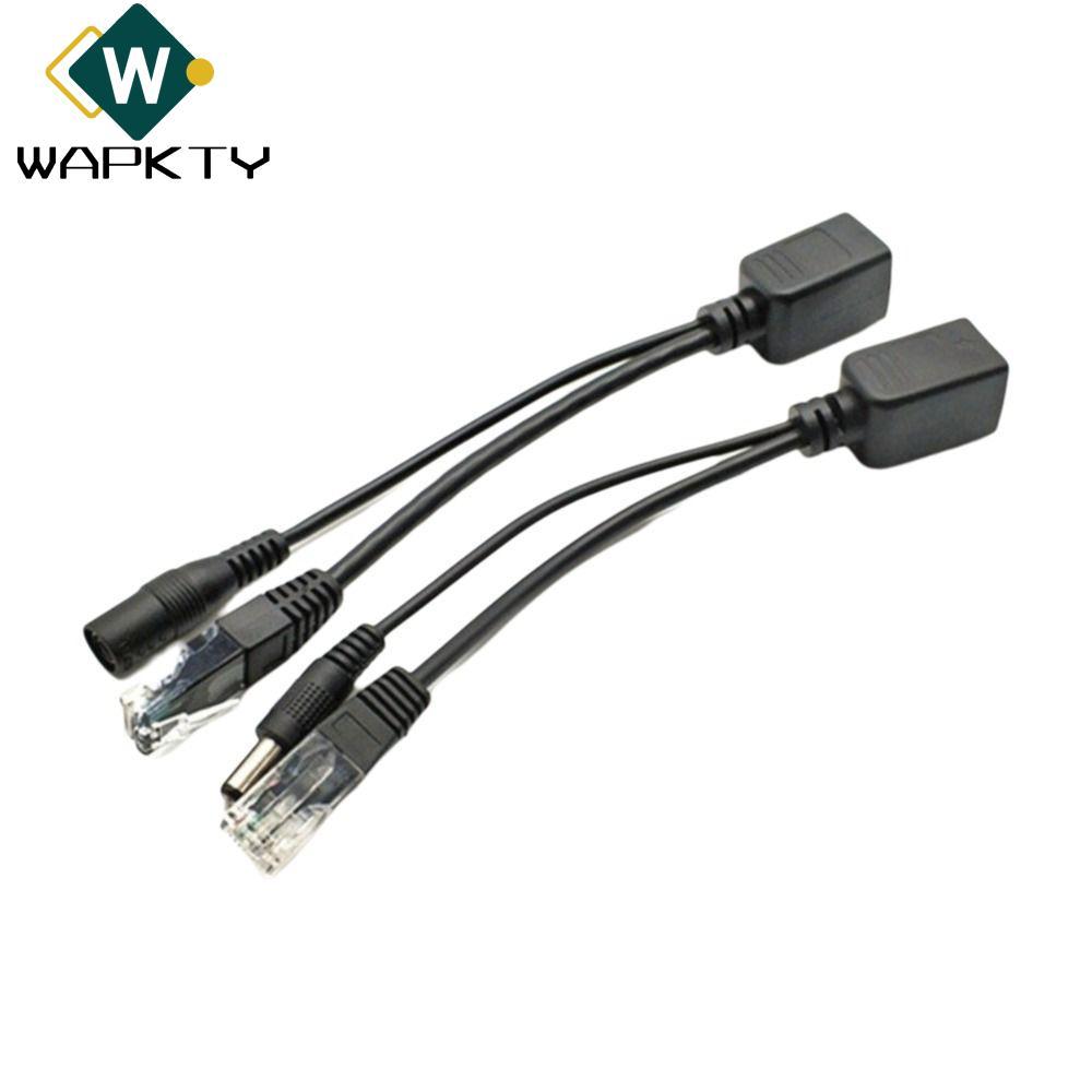 WAPKTY Một Cặp Bộ Chia POE, Cáp POE Tập Trung 12V, Bộ Chuyển Đổi Dây Đen / Trắng POE Adapter Camera 