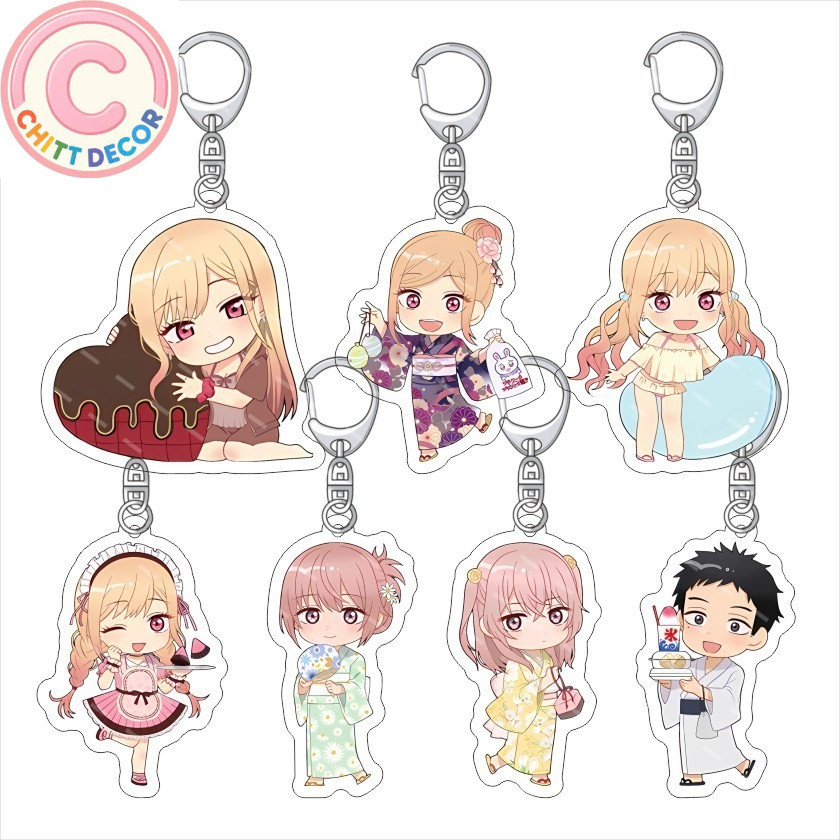 Móc Khoá Anime My Dress-Up Darling Keychain Marin Kitagawa Wakana Gojo Key Chain - chit