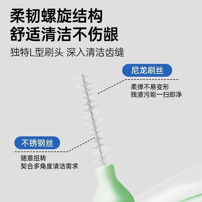 Bàn chải kẽ răng Heine Bàn chải kẽ răng hình chữ L Bàn chải đánh răng chỉnh nha Chỉnh nha Bàn chải đ