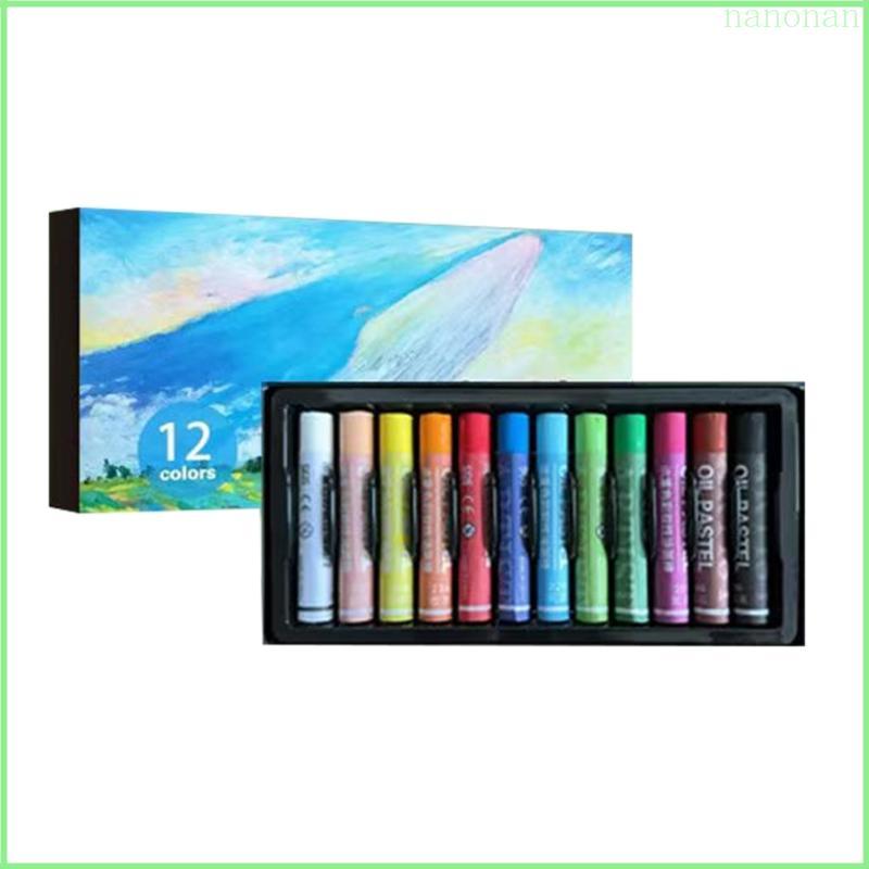 Nan Soft Blendable Oil Pastel 12 Que Trắng An Toàn Có Thể Giặt Được Cho Trẻ Em Dự Án Nghệ Thuật