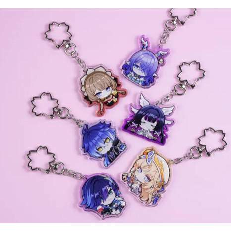 Genshin Impact Acrylic Keychains - Sandrone, Lauma, NicoleReeyn, Columbina, Flins, Yelan Acrylic Key