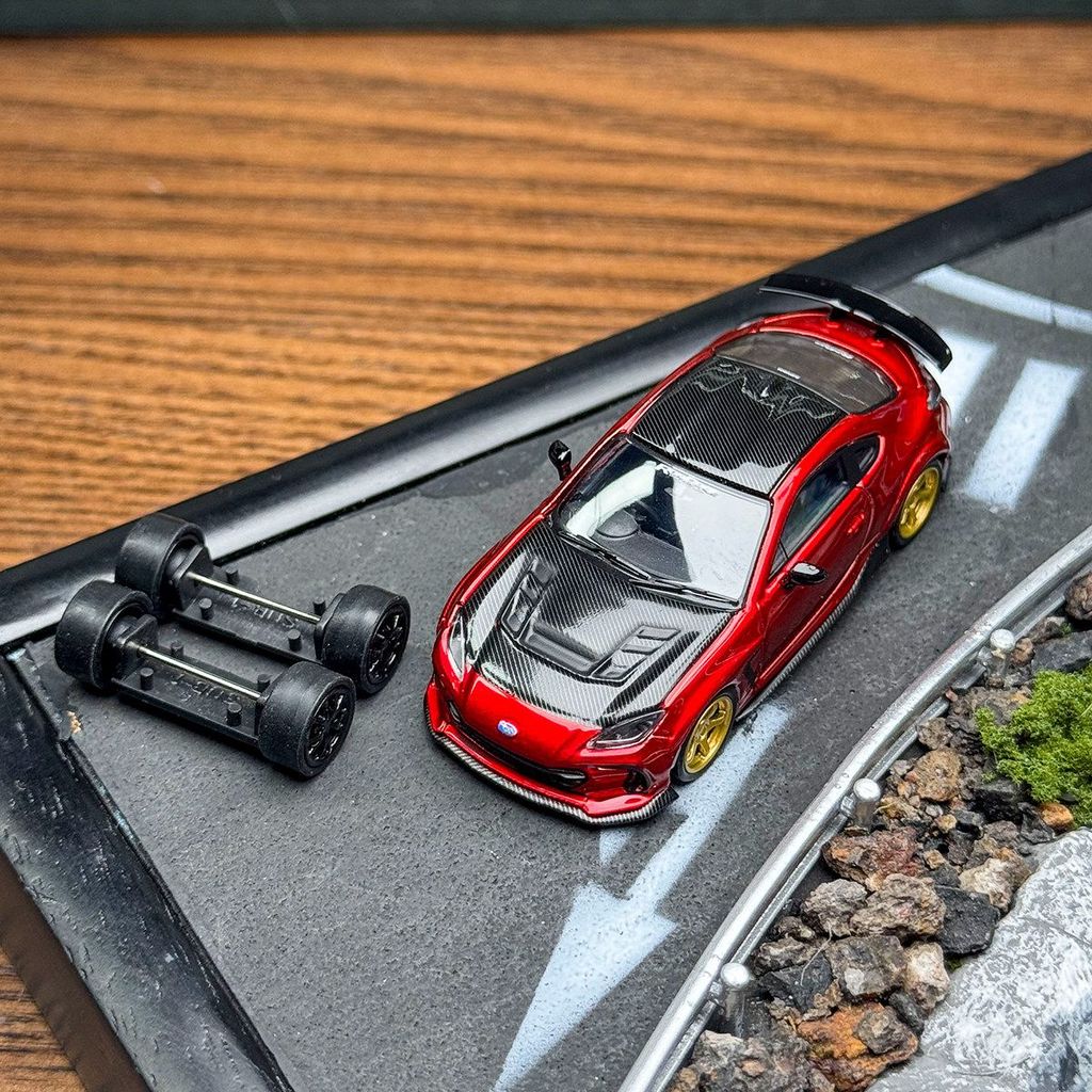 CM 1 / 64 Subaru BRZ Varis Kim Loại Hợp Kim Đỏ Diecast Xe Mô Hình Đồ Chơi Quà Tặng Sinh Nhật