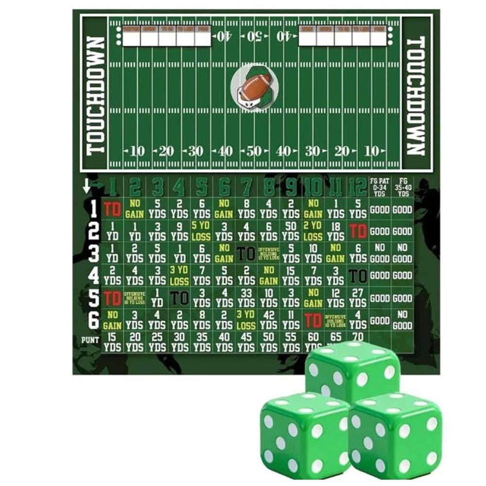 Football Dice Game Board Set Tabletop Family Game