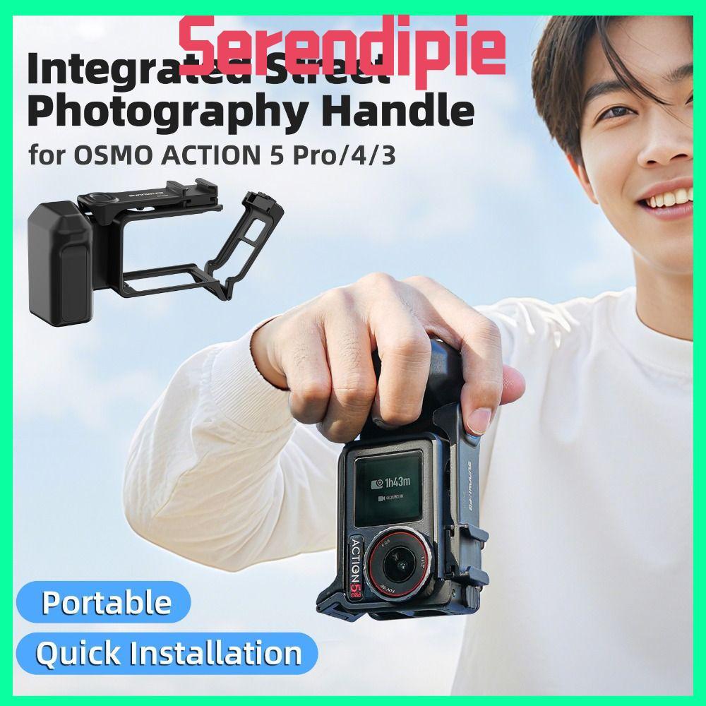 SEENDIPIE Xplorer Grip Kit Khung máy ảnh, Nút chụp Tay cầm máy ảnh tháo nhanh, Nhựa nhẹ có giày lạnh