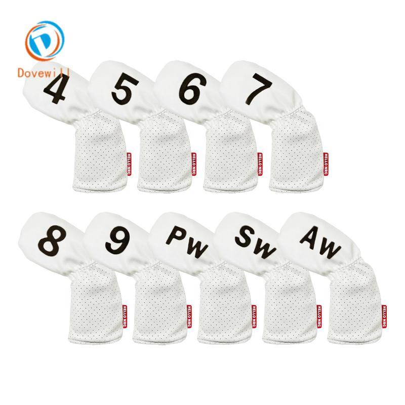 DoveWill Bộ 9 Bao Đầu Gậy Golf Cho Irontypes 4-9, PW, SW, AW - Chống Thấm Nước & Cổ Dài Bảo Vệ