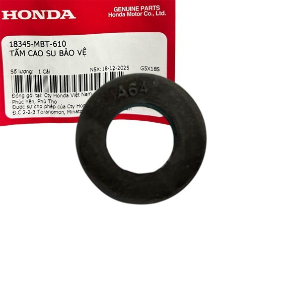 Cao su ốp pô xe Wave 100, Wave 110, Future (18345MBT610)