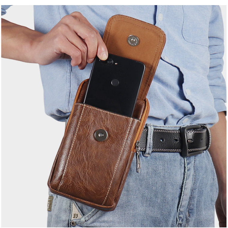 Nam Mới Điện Thoại Thắt Lưng Túi Đeo Dây Xây Dựng Công Việc Ngoài Trời Giải Trí Du Lịch Đeo Ngang Túi Nhỏ Ví Đựng Tiền Xu Cho Xe Máy Mua Sắm
