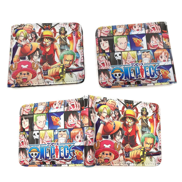 Ví đựng tiền xu UI1H Ví PU One Piece Zoro Ace Nika Luffy Ví