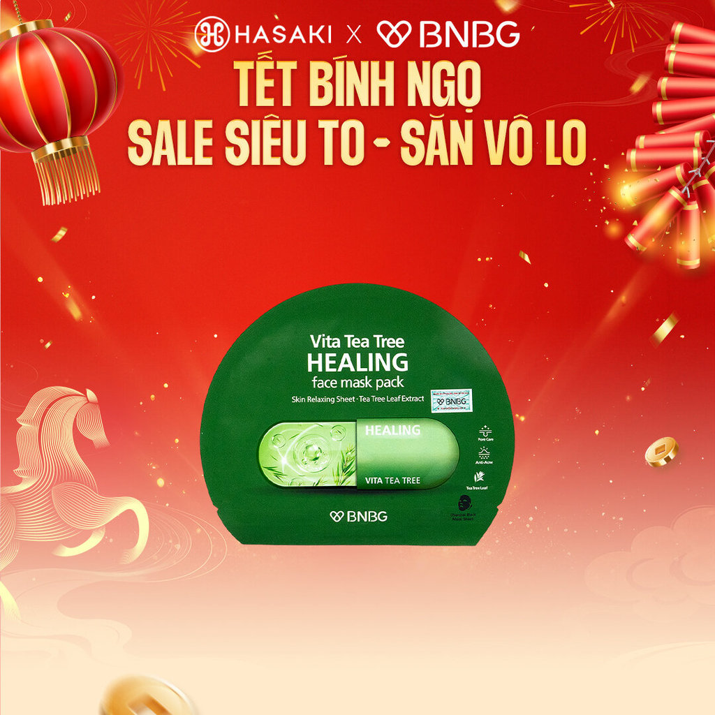 [BULSAN] Mặt Nạ BNBG Tràm Trà Giúp Thải Độc Da, Giảm Mụn Vita Tea Tree Healing Face Mask Pack 30ml