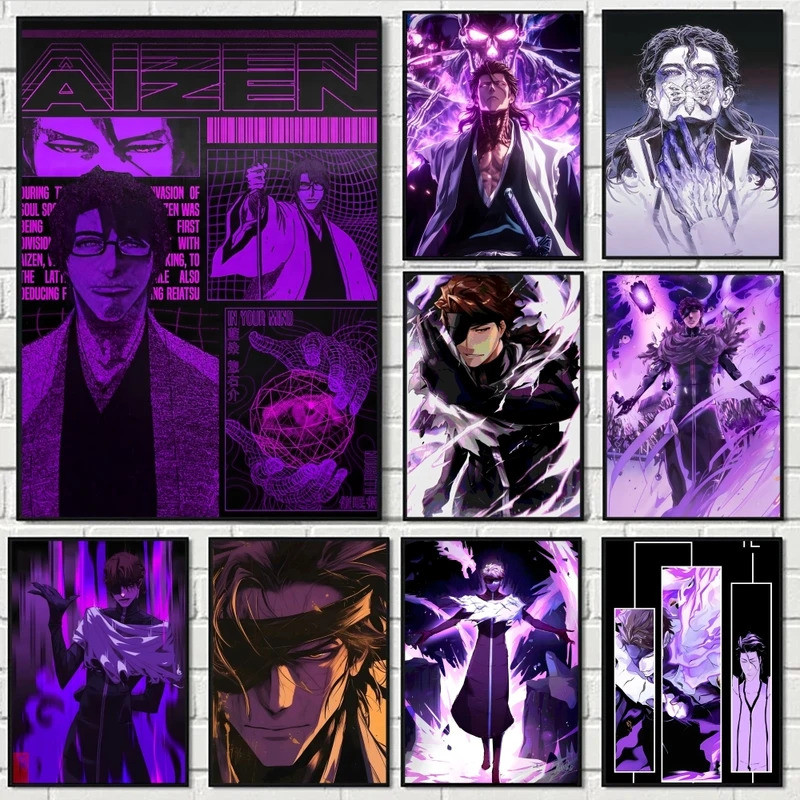 S-Sosuke A-Aizen B-bleach Poster In, Nghệ thuật treo tường hiện đại, Phòng ngủ, Phòng ăn, Bar, Cafe,