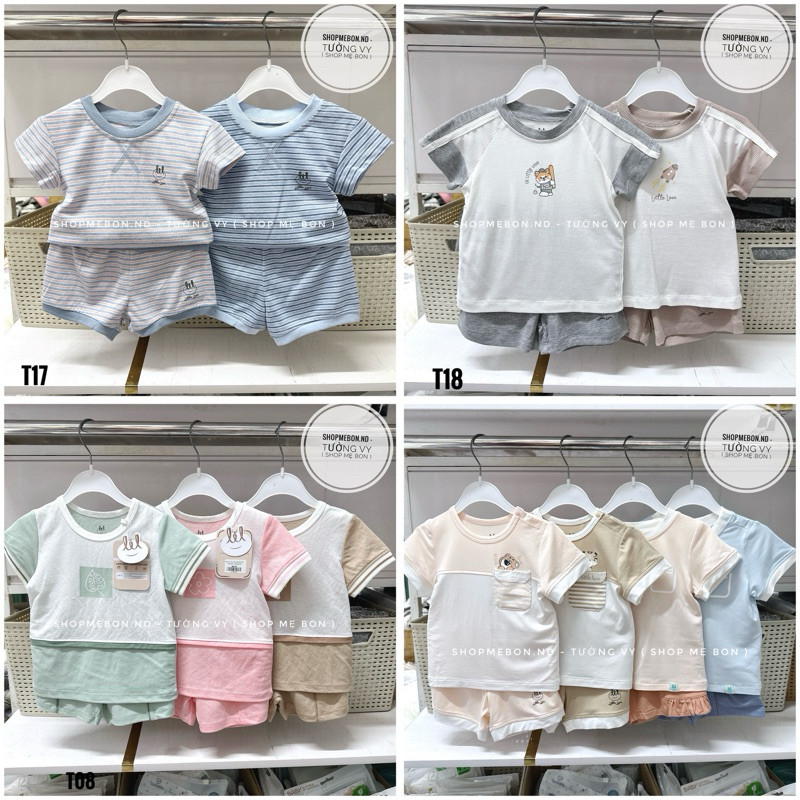 [ Lil - Little Love ] Bộ Lil cộc tay mềm mát cho bé trai bé gái