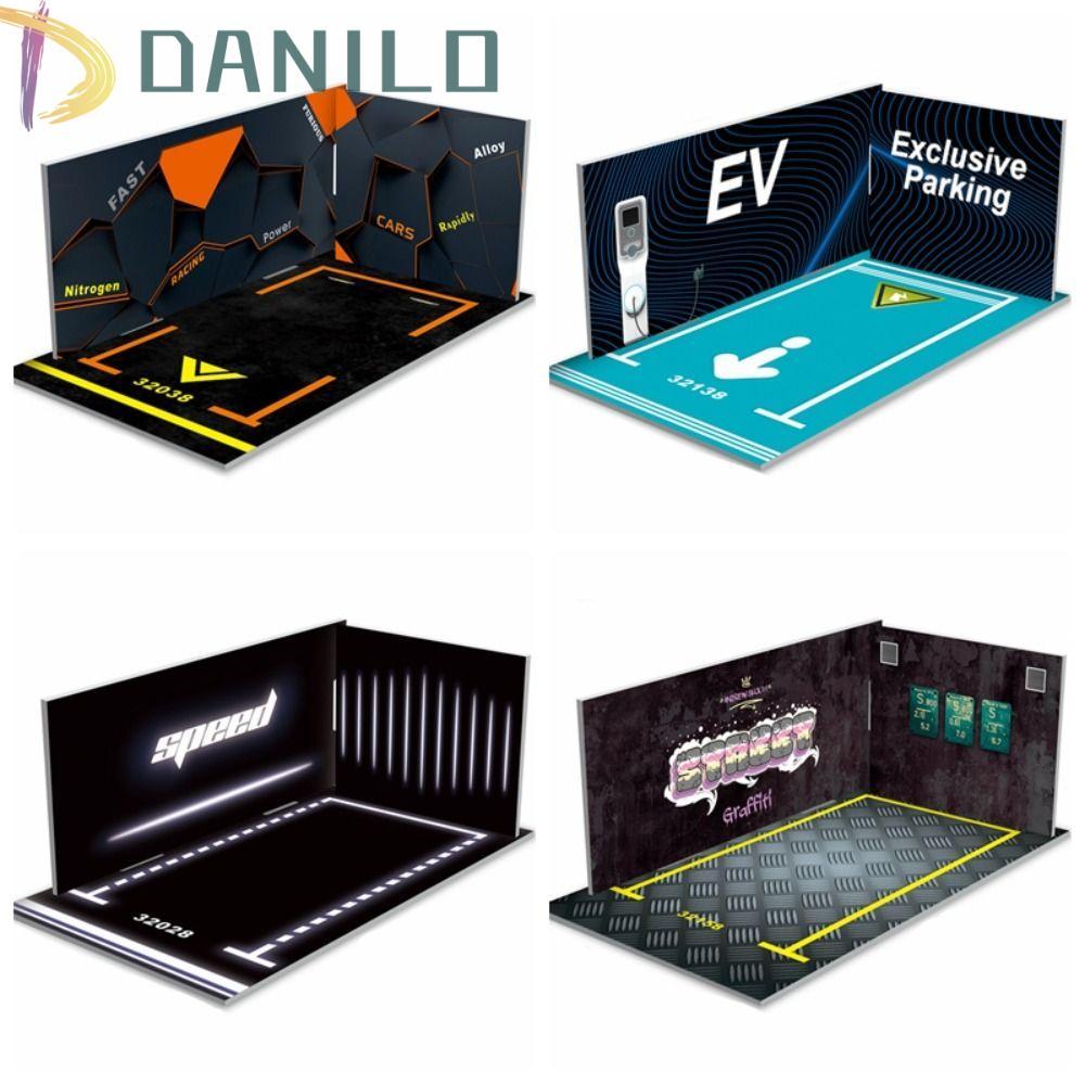 DANILO 1 / 32 Nhà để xe ô tô, Chất liệu PVC Bãi đậu xe Mô hình bãi đậu xe, Quà tặng Giáng sinh Mô hì