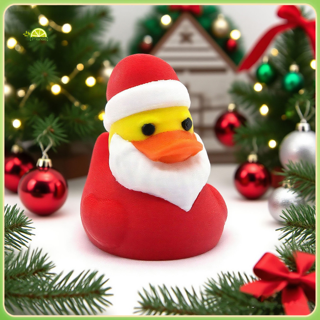 Giáng Sinh Vịt Trang Trí Mini Giáng Sinh Vịt Hình Mini Ông Già Noel Mũ Vịt Hình 3d In Hình Ngày Lễ T