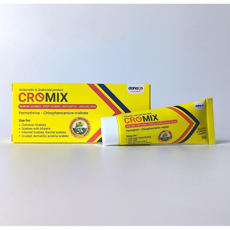 CROMIX – Chế phẩm hỗ trợ ngưà ghẻ, ngứa, kháng khuẩn, phục hồi da (20g)