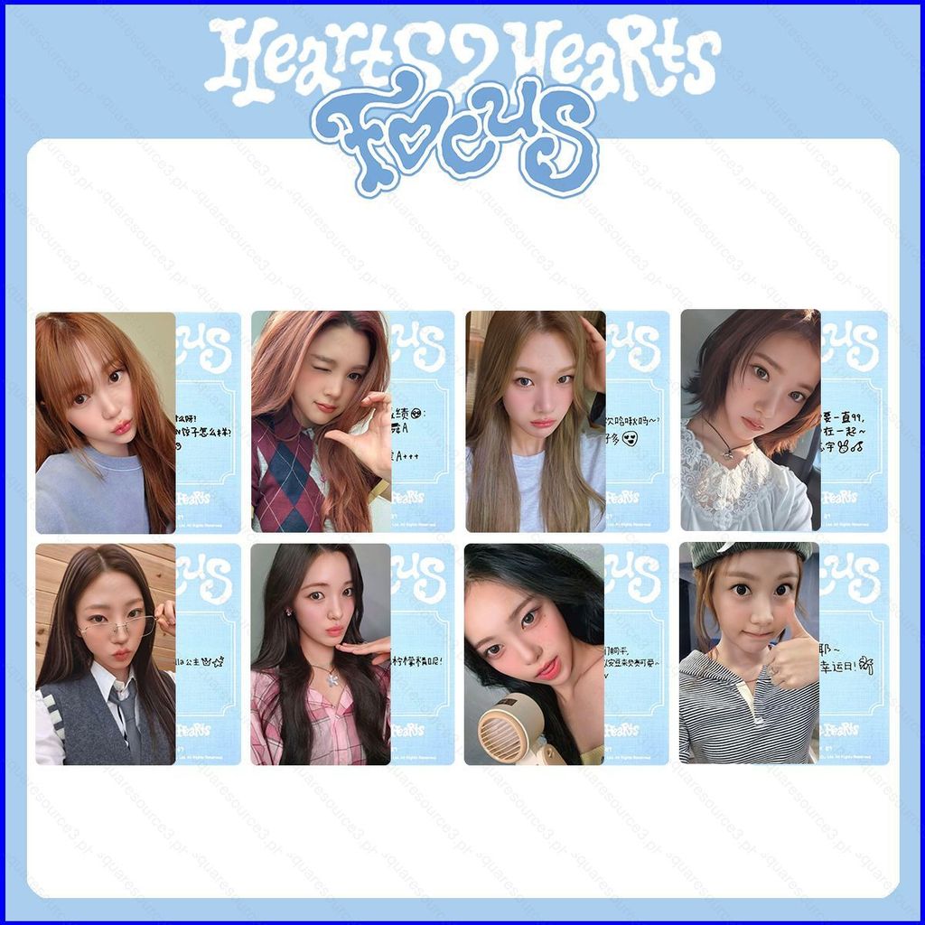 SQ3 8 Cái / bộ Hearts2Hearts LOMO Card The 1st Mini Album FOCUS Bưu Thiếp Bộ Sưu Tập Ngôi Sao Ngoại 