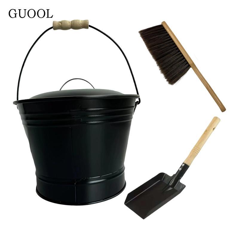 Xô tro, Xô lò sưởi bằng kim loại Thùng tro cho bếp gỗ Lò sưởi trong nhà Hearth