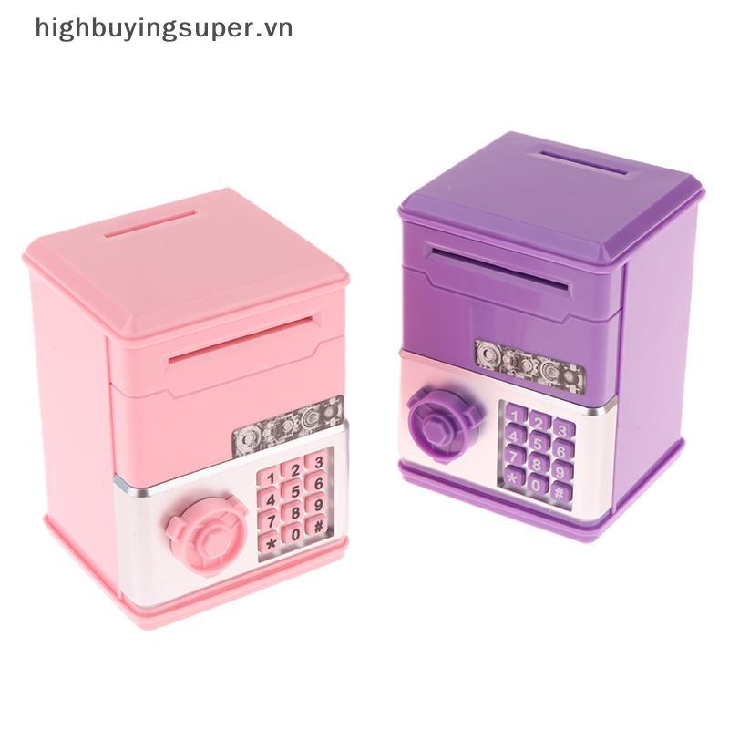 HBS Kids Password Piggy Bank - Hộp đựng tiền xu ATM Mini cho đồ chơi sinh nhật trẻ em HOT