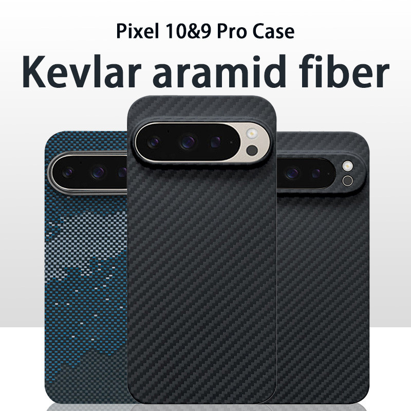 Ốp điện thoại bằng sợi Carbon Kevlar Aramid cho Google Pixel 10 Pro XL / 10 / 9 Pro XL / 9 Pro / 9 V