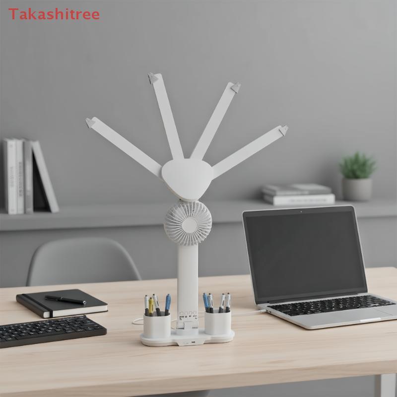 (Takashitree) Đèn Để Bàn LED 4 Đầu Cảm Ứng Làm Mờ Có Thể Gập Lại Bảo Vệ Mắt Sạc USB Đọc Sách Đèn Ngủ