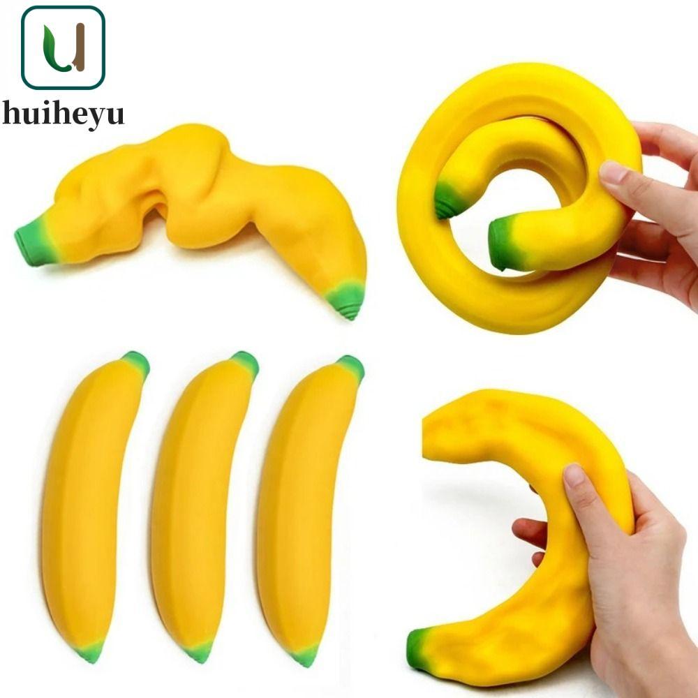Đồ chơi bóp chuối ZENITTHGEM, Đồ chơi phục hồi chậm chuối co giãn chuối, Đồ chơi đầy đủ Biểu hiện đà