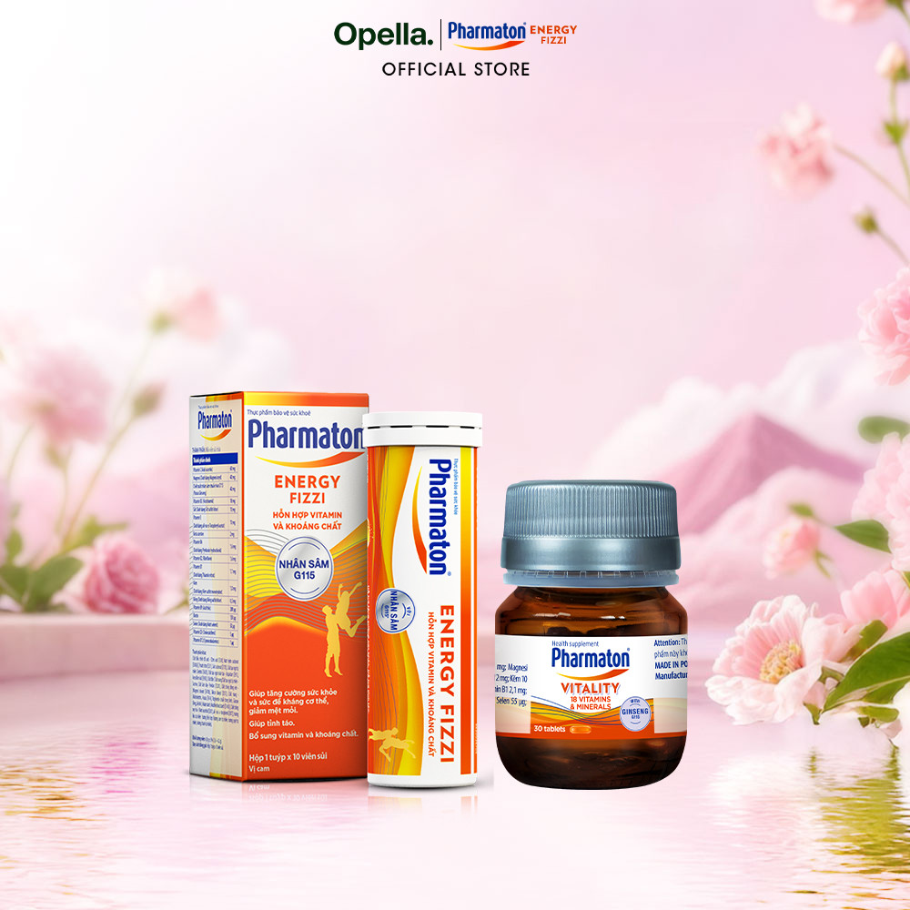 Bộ 1 Thực Phẩm Bảo Vệ Sức Khỏe Pharmaton Vitality 30 Viên/Lọ + 1 Thực phẩm bảo vệ sức khỏe Pharmaton