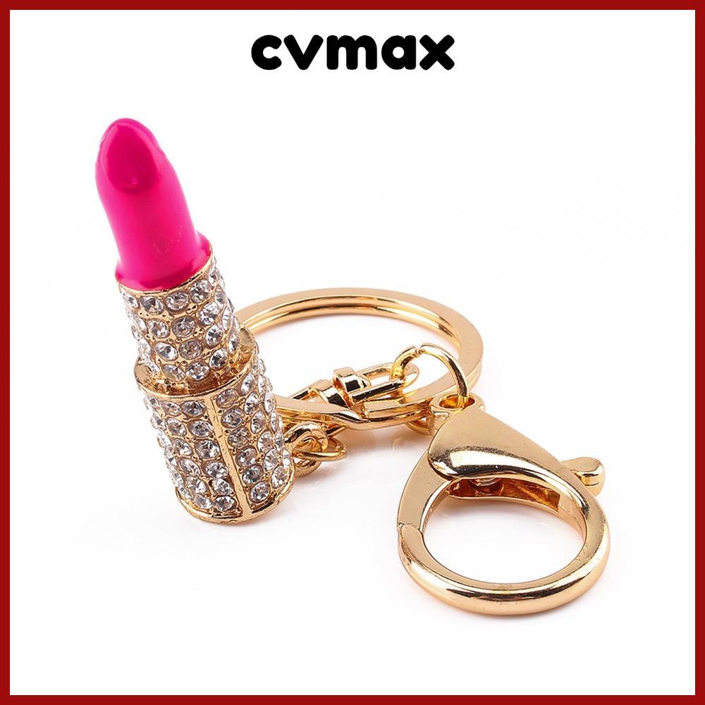 CVMAX Son Môi Móc Khóa, Son Môi Thanh Lịch Kim Cương Giả Móc Khóa, Móc Khóa Trang Trí Kim Cương Giả 